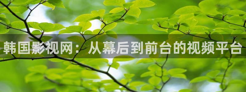 天空变化视频：韩国影视网：从幕后到前台的视频平台